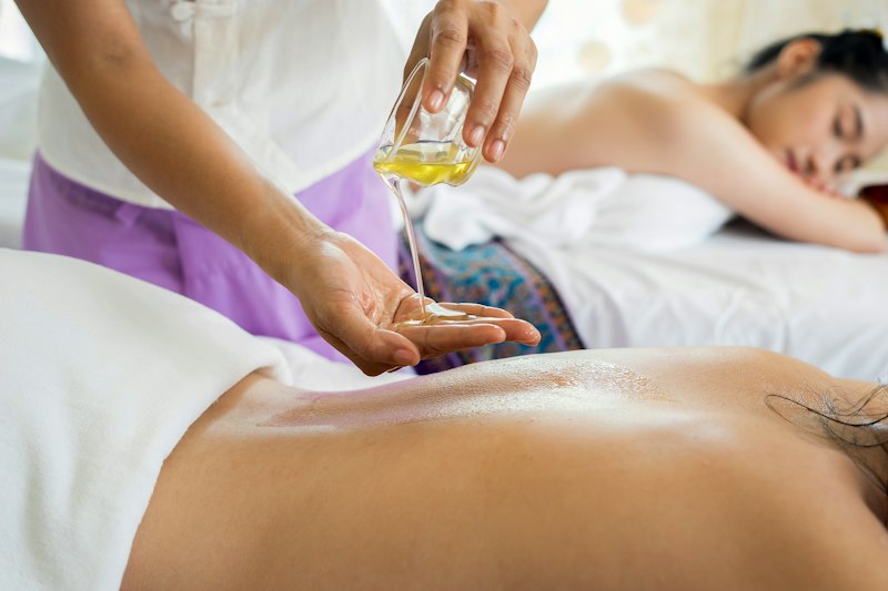 Spa stones and towels